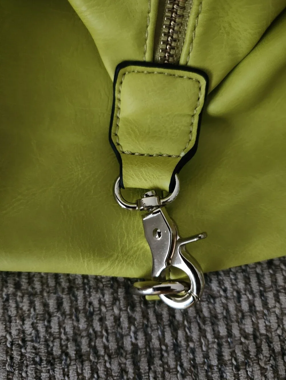 Lime Green Women’s Convertible Backpack Purse Faux Leather
